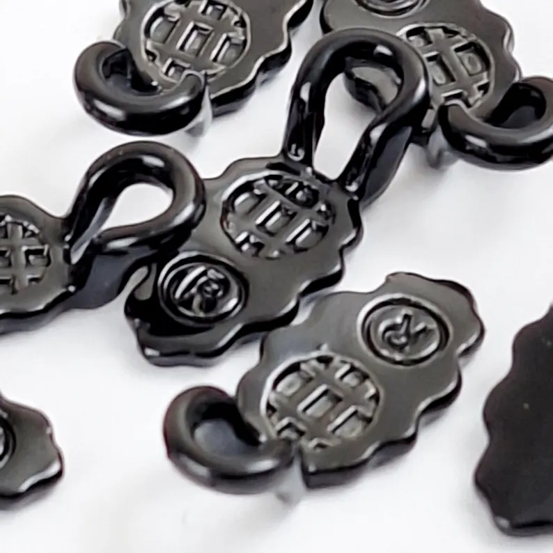 Black Shiny Glue On Earring Bails: 50 Small DIY Pendant Findings - Image 2