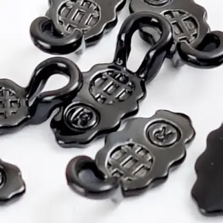 Black Shiny Glue On Earring Bails: 50 Small DIY Pendant Findings