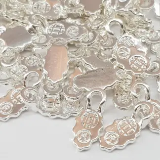 Silver Plated Glue On Earring Bails: 50 Small DIY Pendant Findings