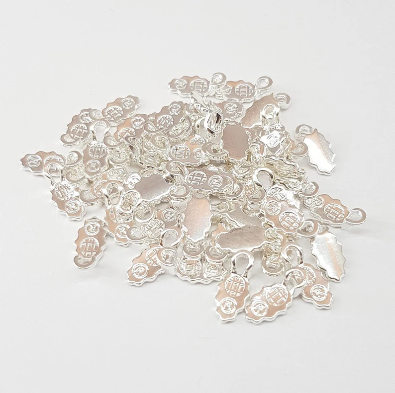 Silver Plated Glue On Earring Bails: 50 Small DIY Pendant Findings - Image 5